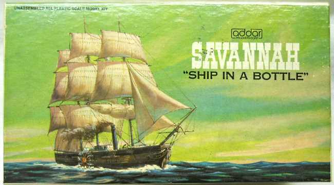 Addar SS Savannah 1819 Ship In A Bottle, 208-250 plastic model kit